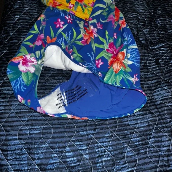 NWT Tommy BAHAMA Pearl Underwire Twist-Front One-Piece Swimsuit Palace Blue 16 - Picture 7 of 8